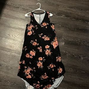 Black Mid-length casual dress.